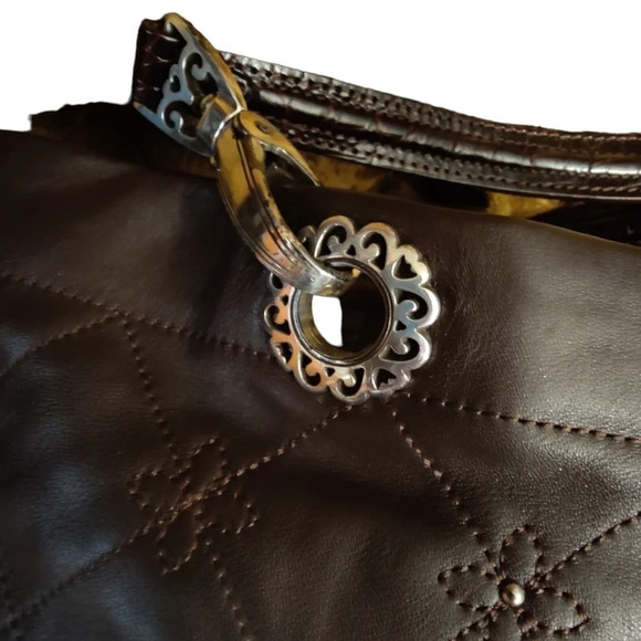 Brighton Chocolate Studded Tote EUC ❤️ - Picture 8 of 11